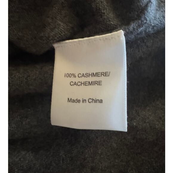 Tory Burch | 100% Cashmere Grey Split Neck Tunic Sweater  | Size Small - Picture 5 of 7